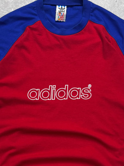 Vintage 80s Adidas Logo Tee (XL)