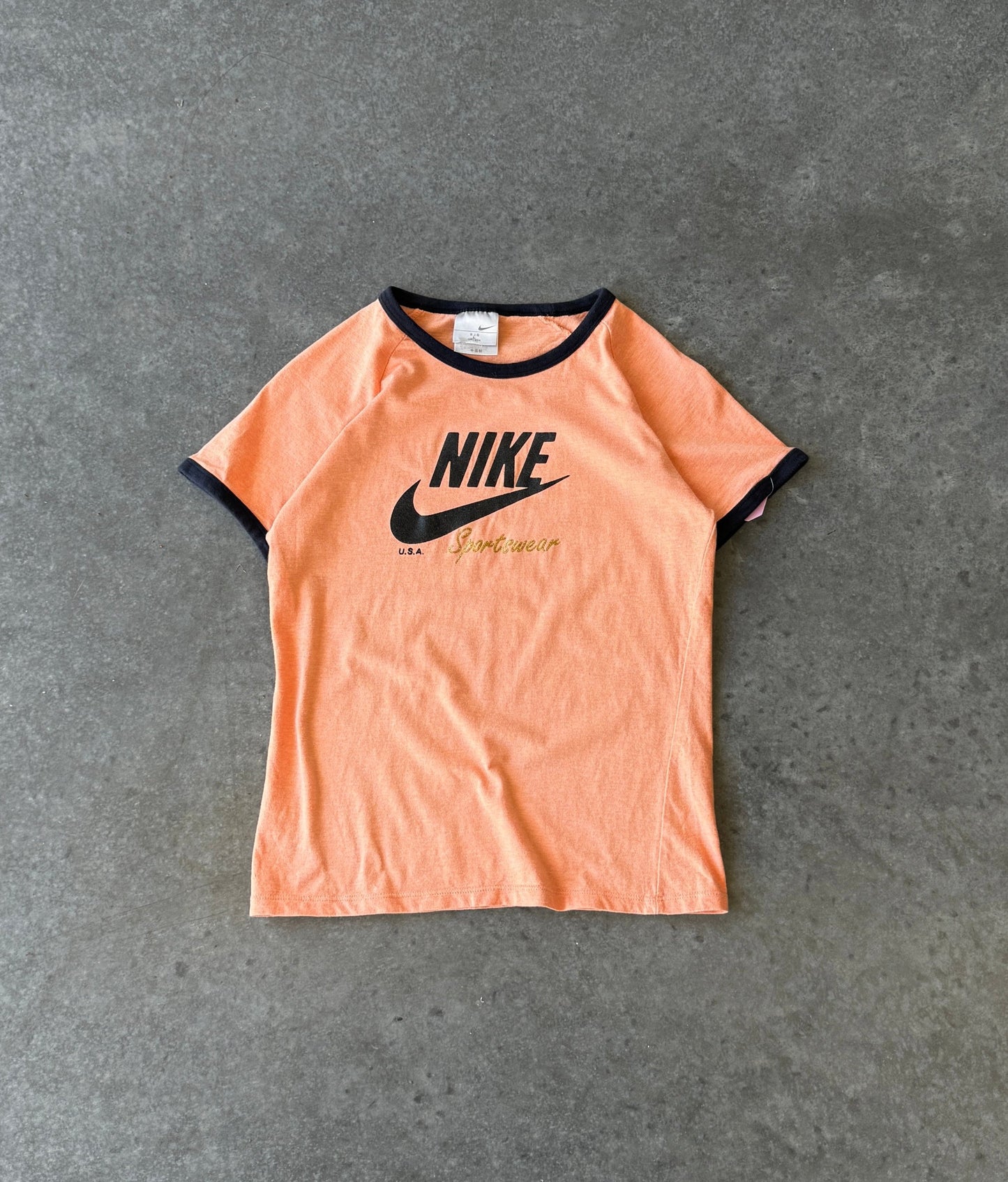 Vintage 00s Nike Ringer Baby Tee (L)