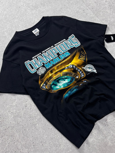 Vintage 2003 Florida Marlins MLB World Series Ring Tee (M)