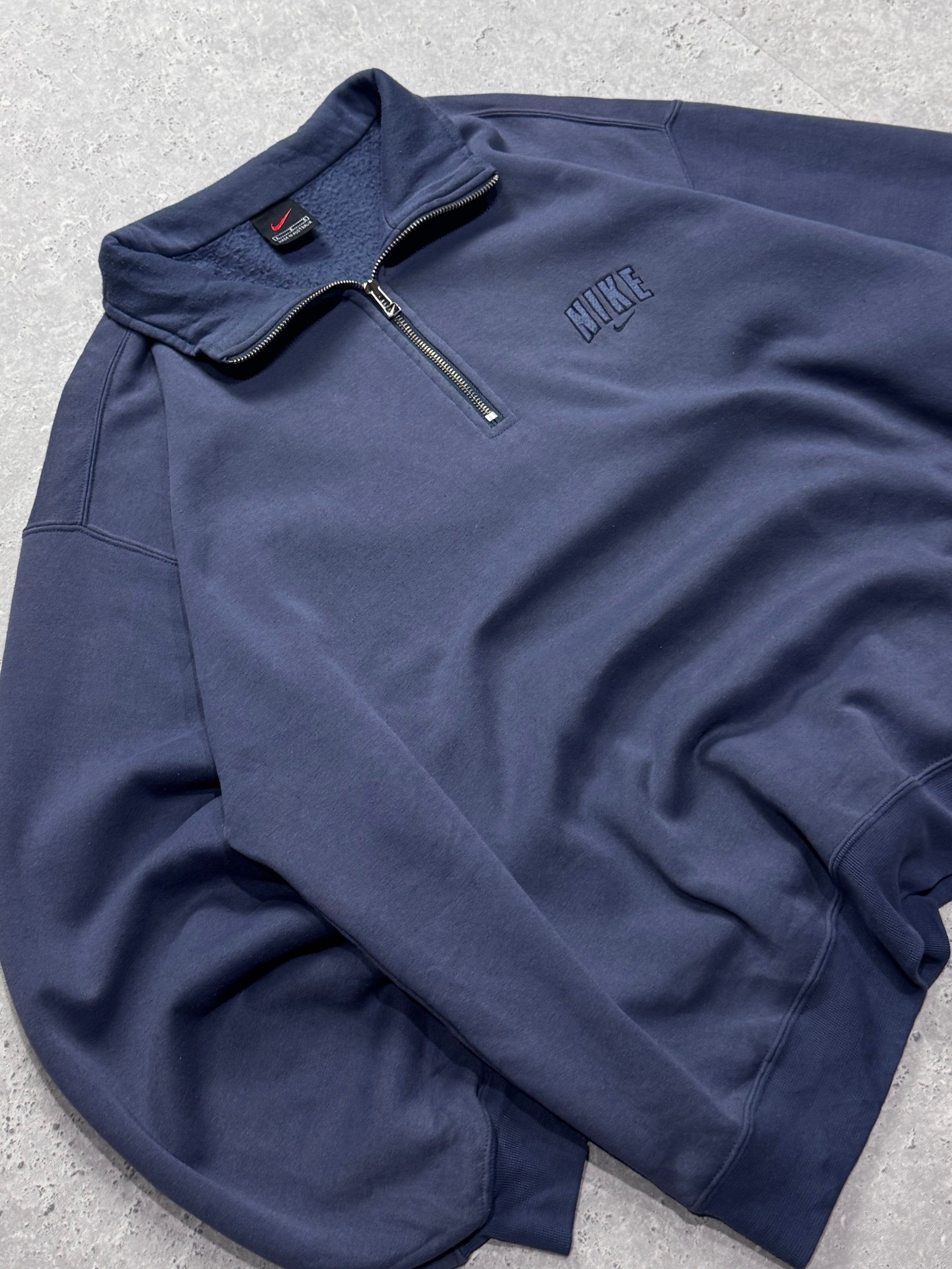 Vintage 2000s Nike Embroidered Quarter Zip Sweater (L)