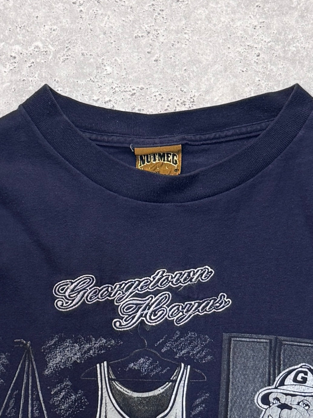 Vintage 90s Georgetown Hoyas College Basketball Tee (XL)