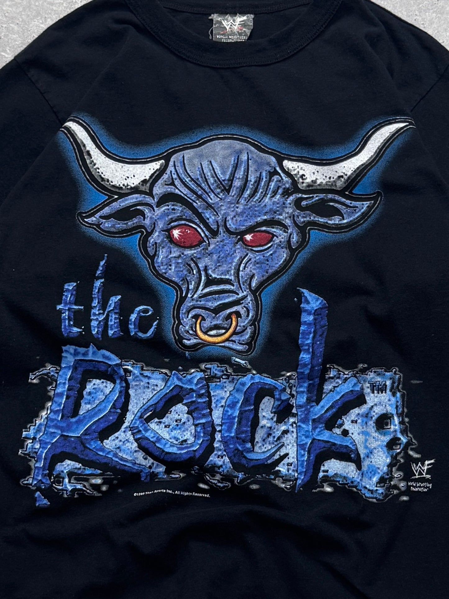 Vintage 1999 WWF The Rock "Brahma Bull" Longsleeve Tee (S)
