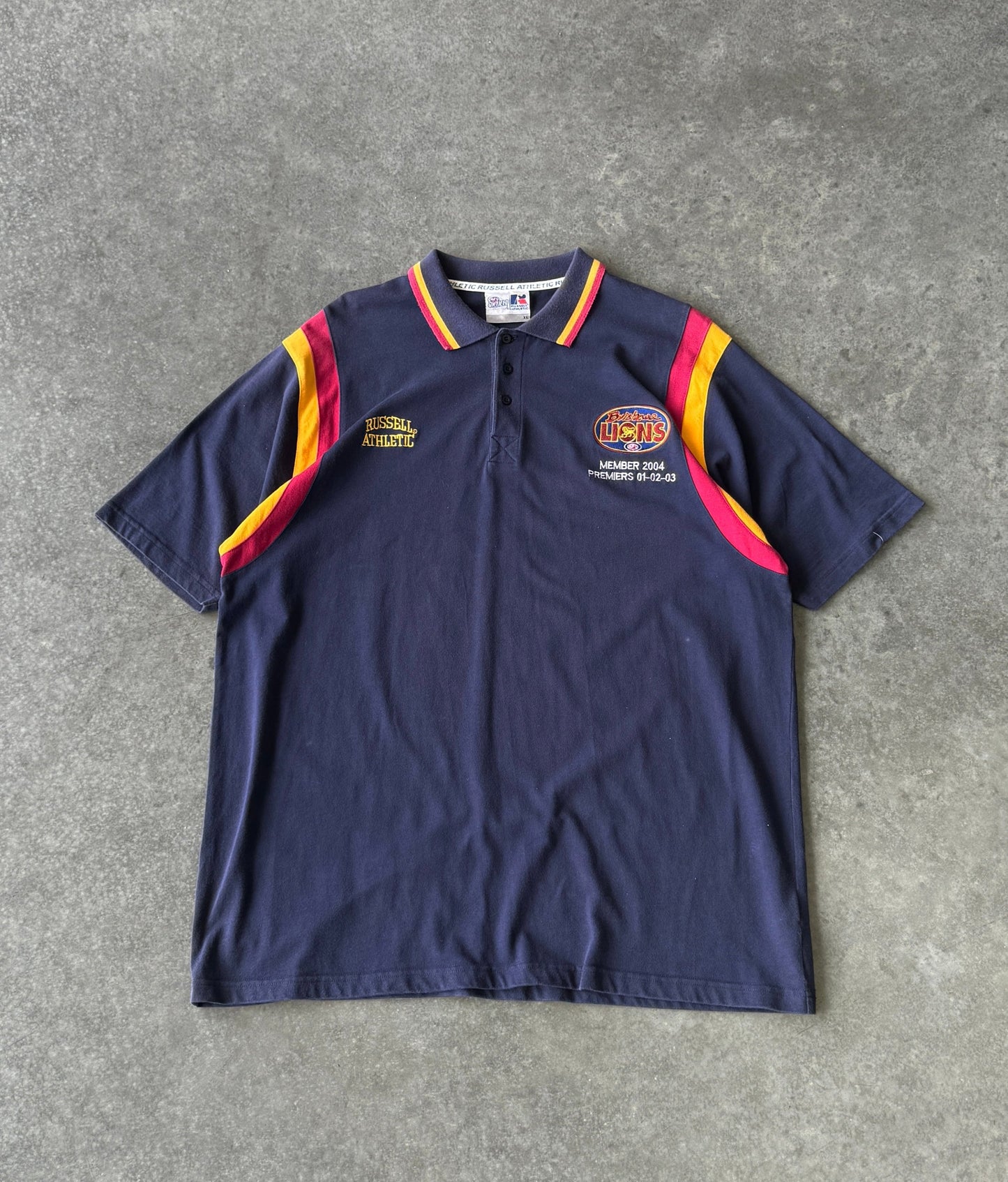 Vintage 00s Brisbane Lions Premiership Polo Shirt (2XL)