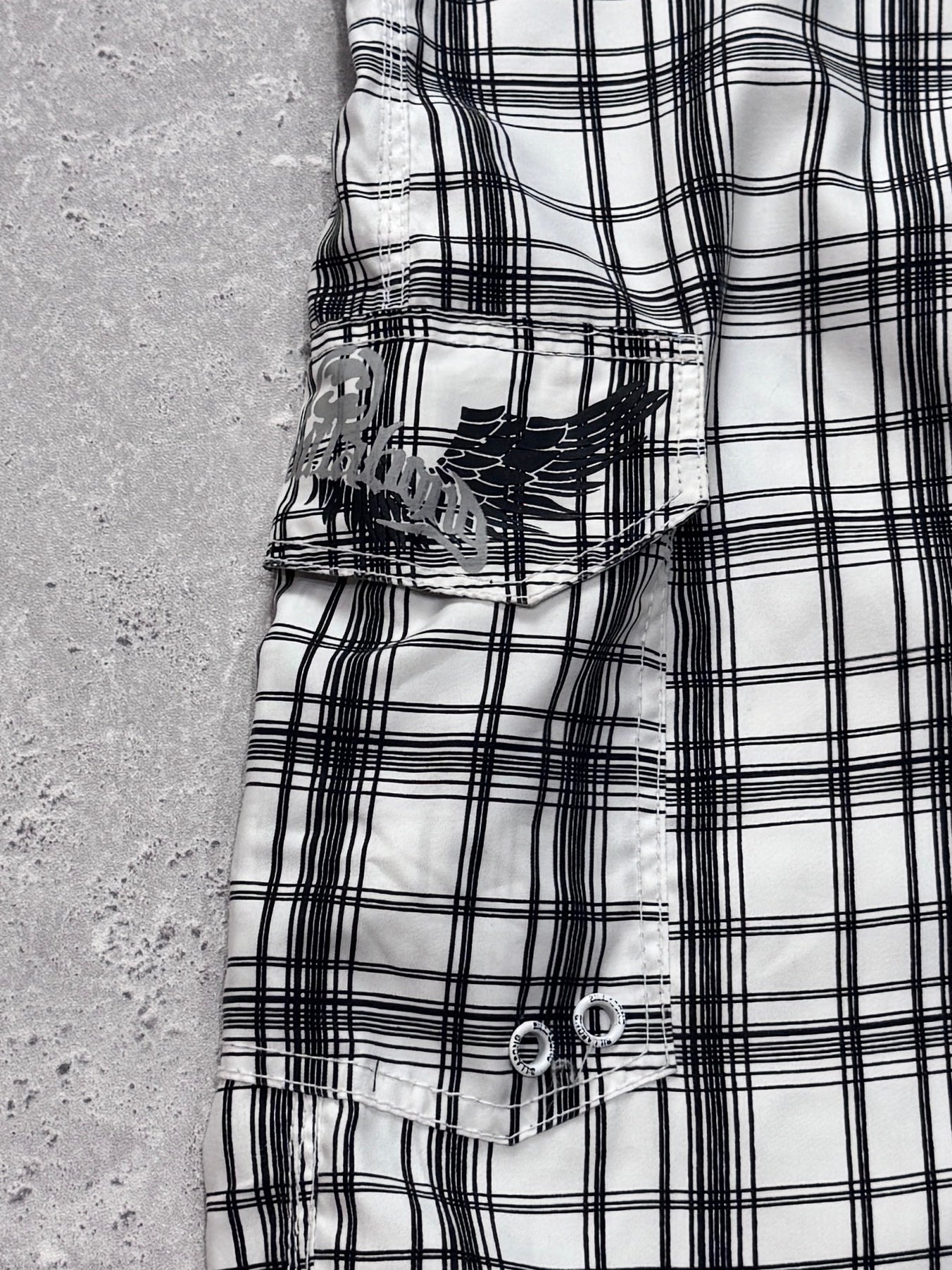 Vintage 2000s Billabong Plaid Boardshorts (34”)