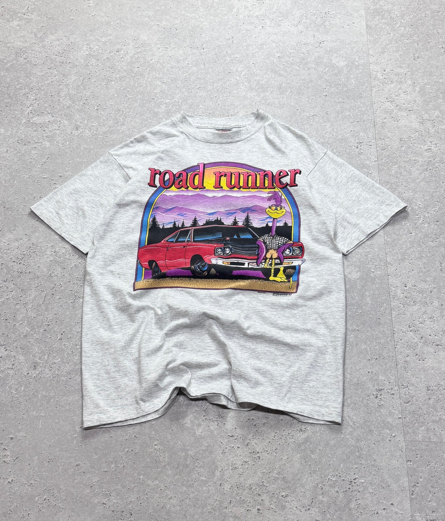 Vintage 90s Road Runner Looney Tunes Car Tee (XL)