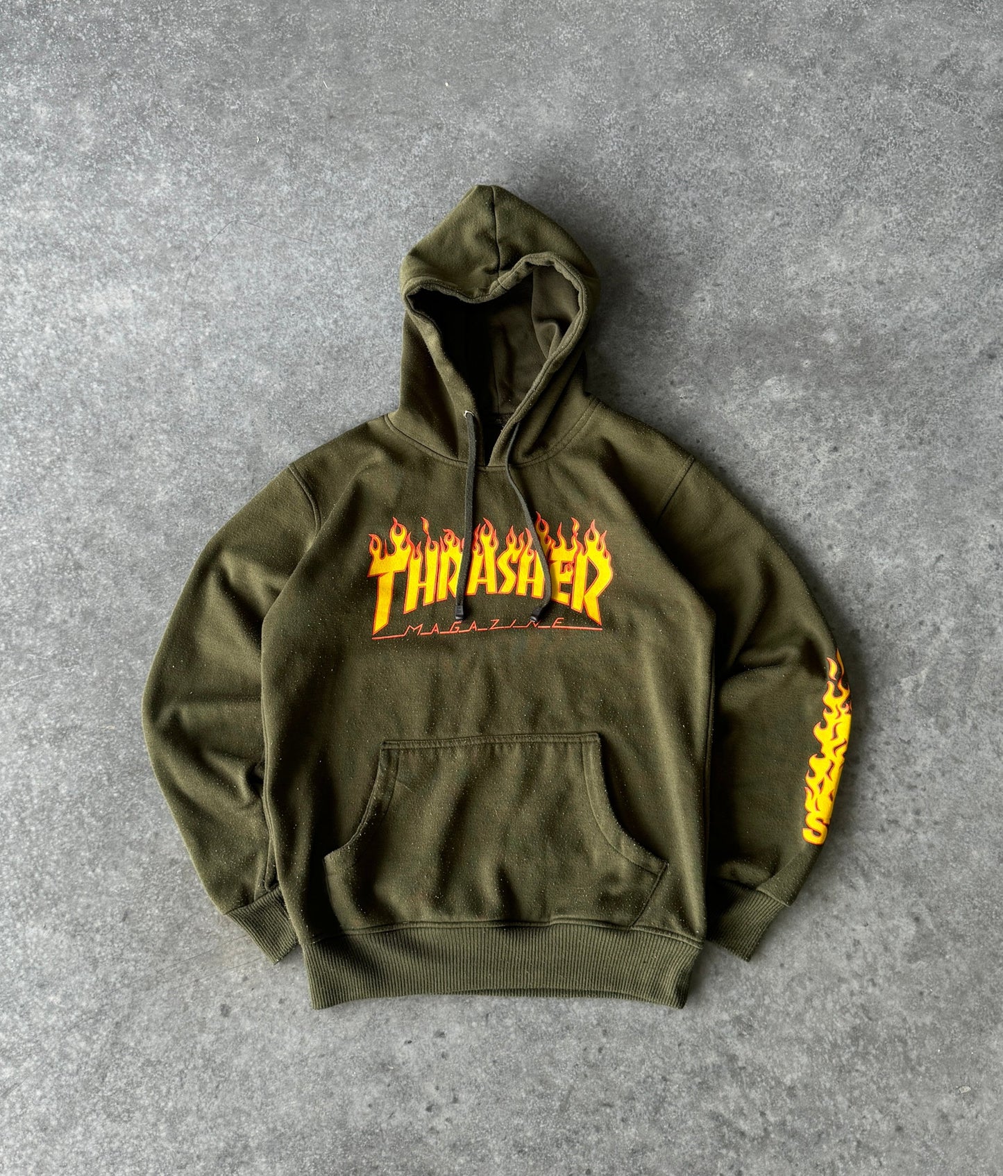 Vintage Y2K Thrasher Flame Hoodie Sweater (M)