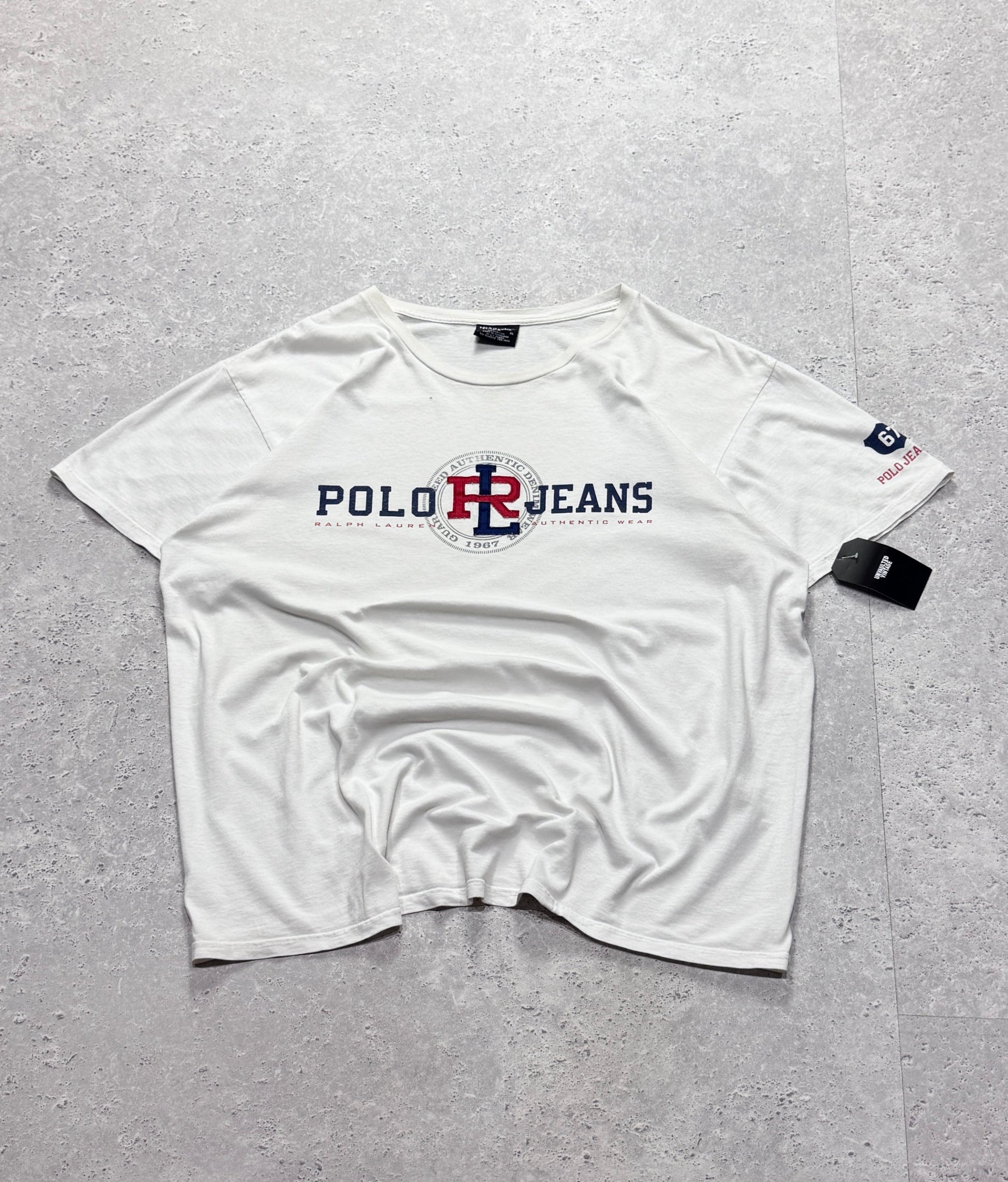 Vintage 2000s Polo Jeans Ralph Lauren Spellout Tee (XL)