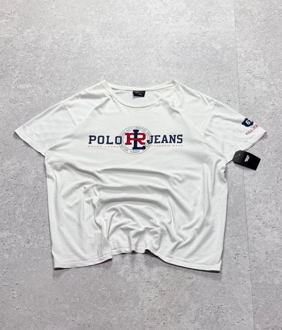Vintage 2000s Polo Jeans Ralph Lauren Spellout Tee (XL)