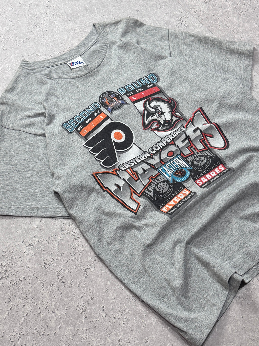 Vintage 1997 NHL Playoffs Sabres vs Flyers Tee (L)