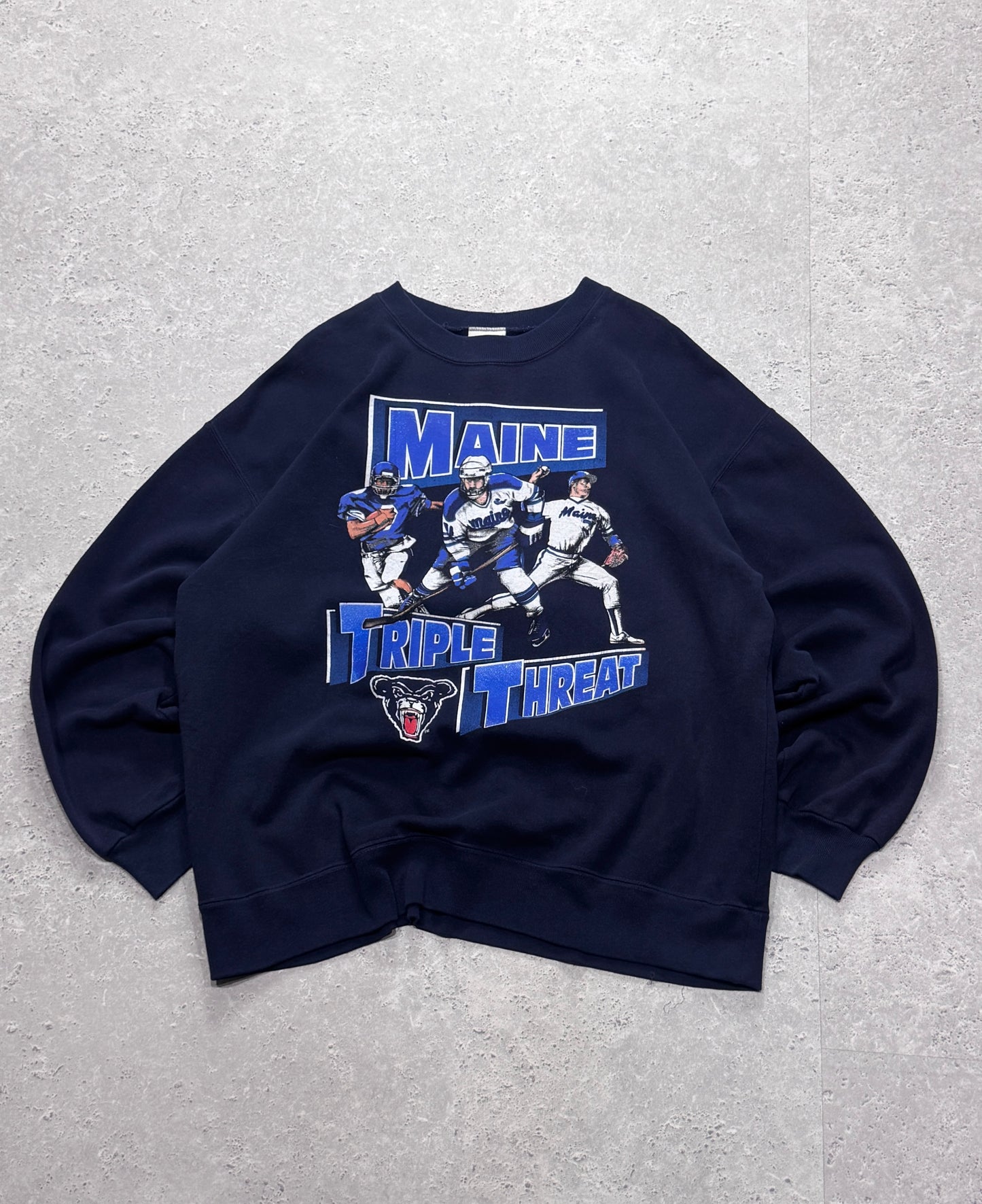 Vintage 90s Maine College Sporting Sweater (XL)