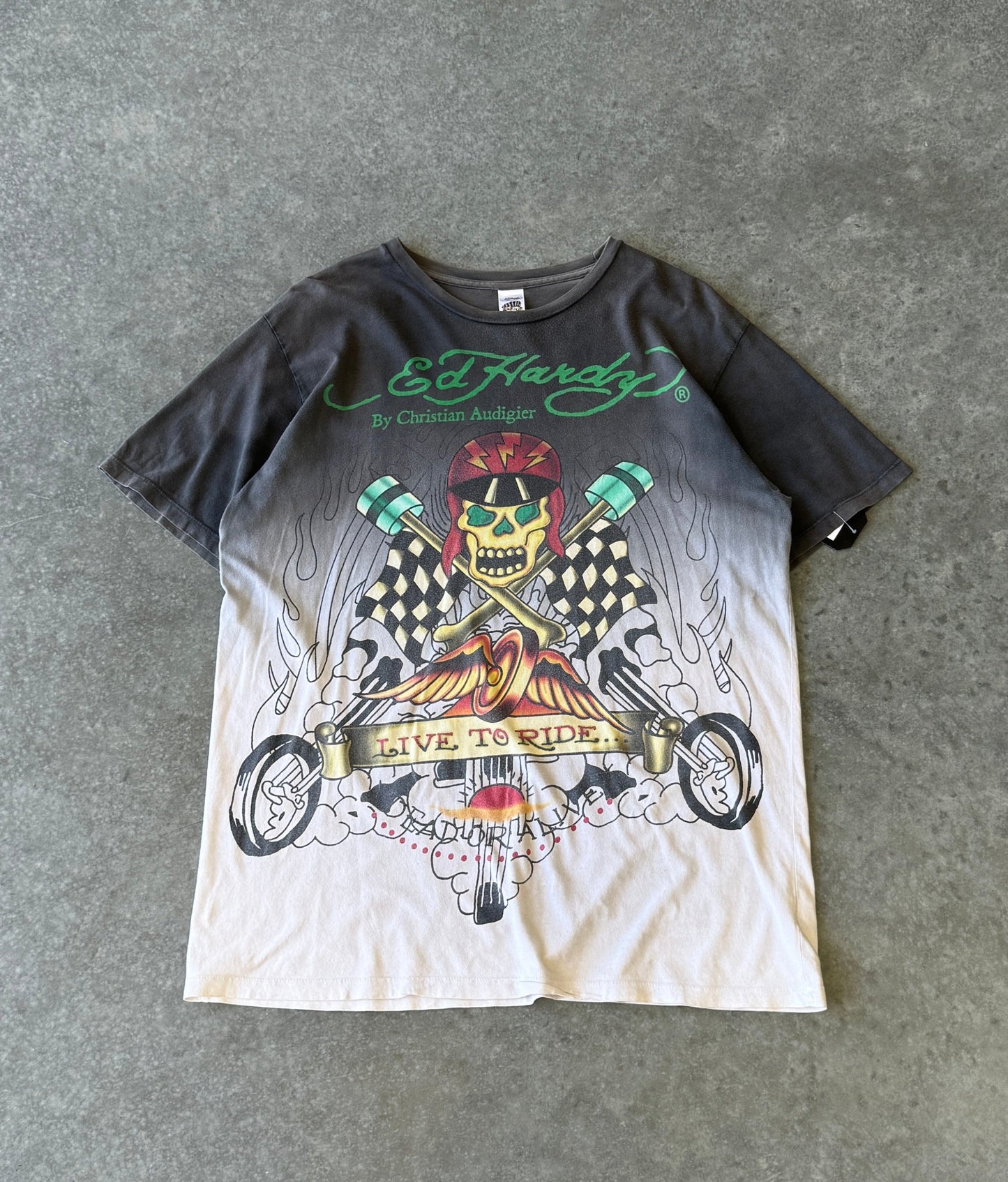 Vintage Ed Hardy Y2K AOP Tee (XL)