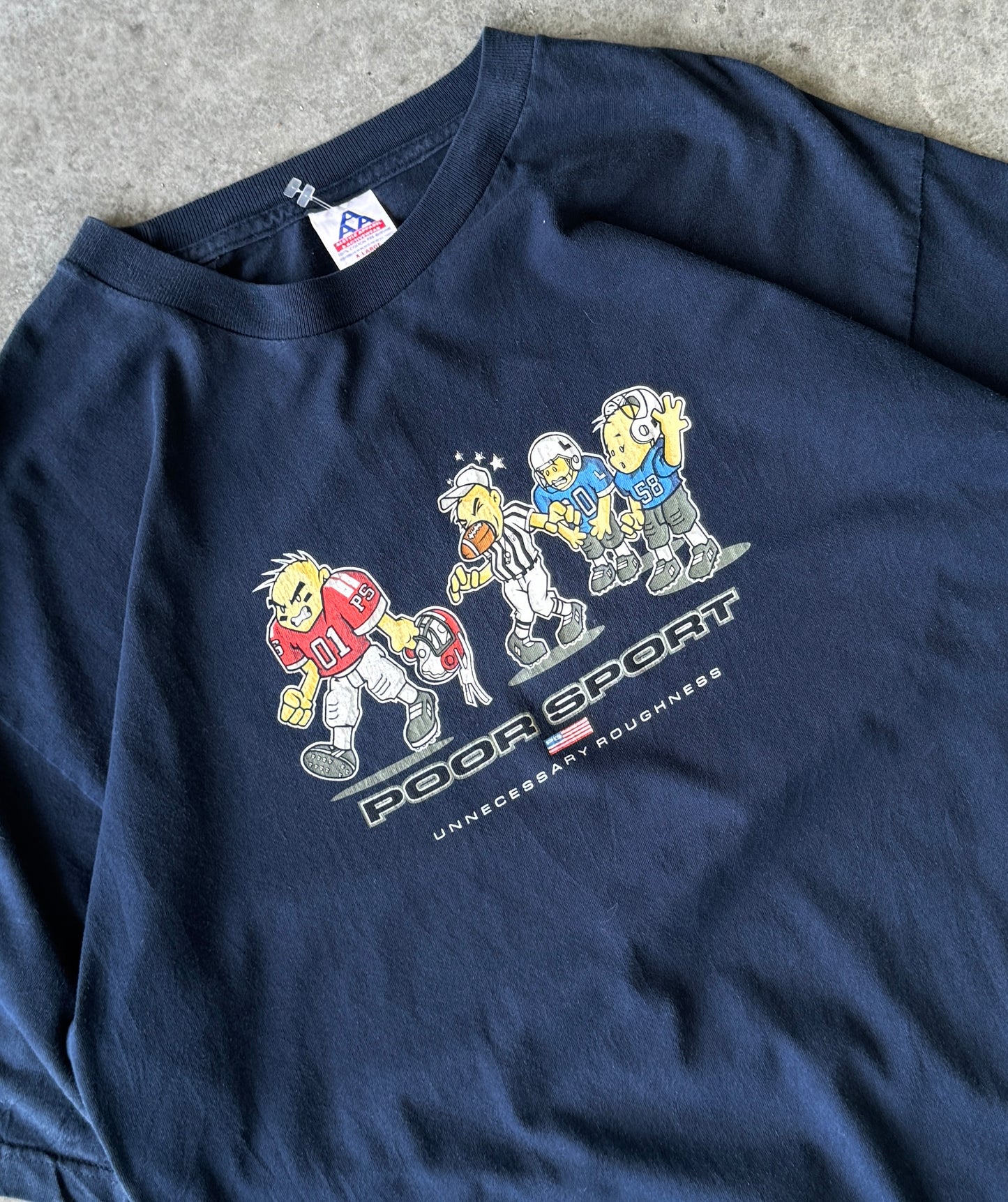 Vintage 00s Poor Sport Cartoon Tee (XL)