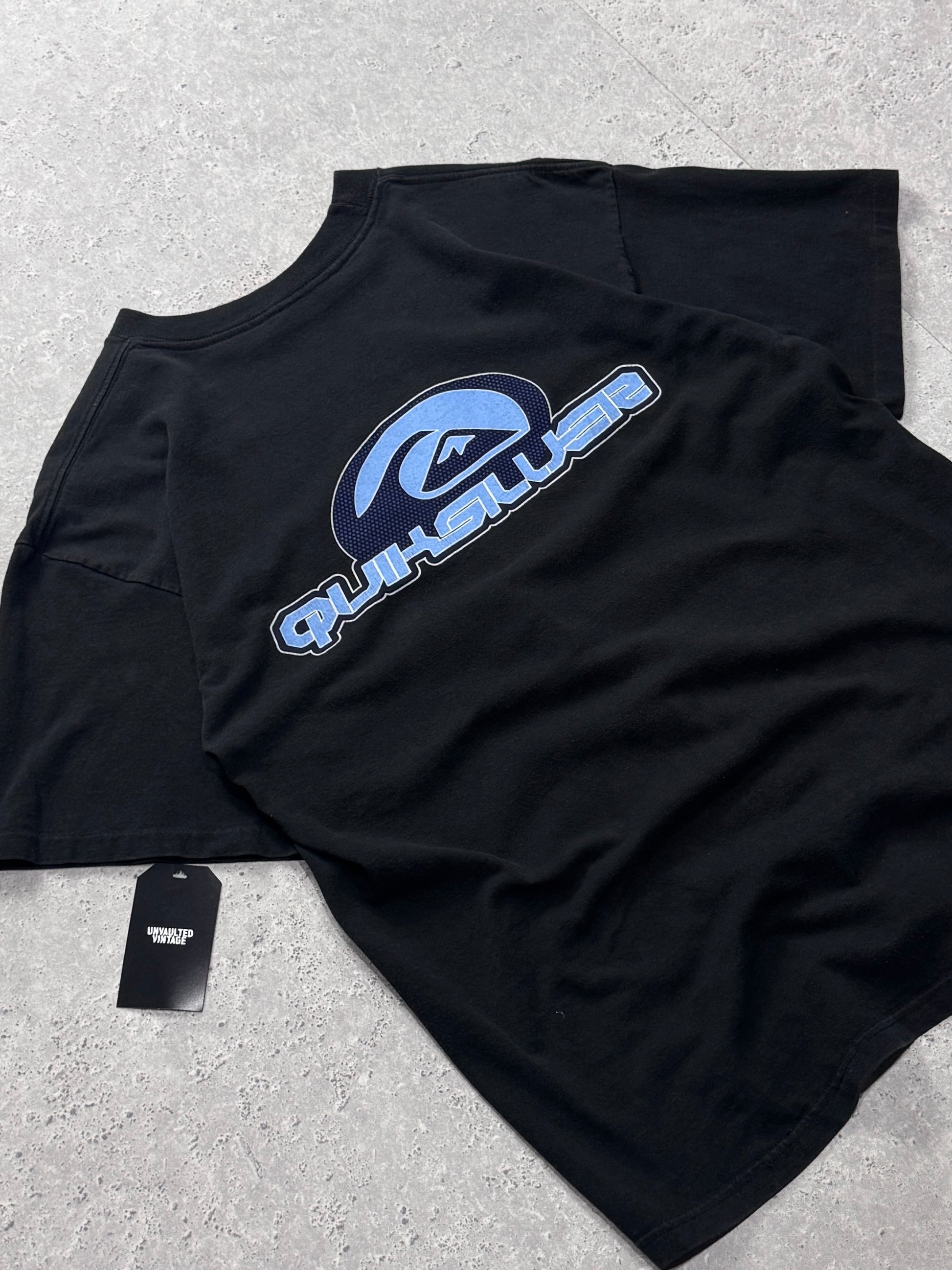 Vintage 90s Quiksilver Spellout Surf Tee (L)
