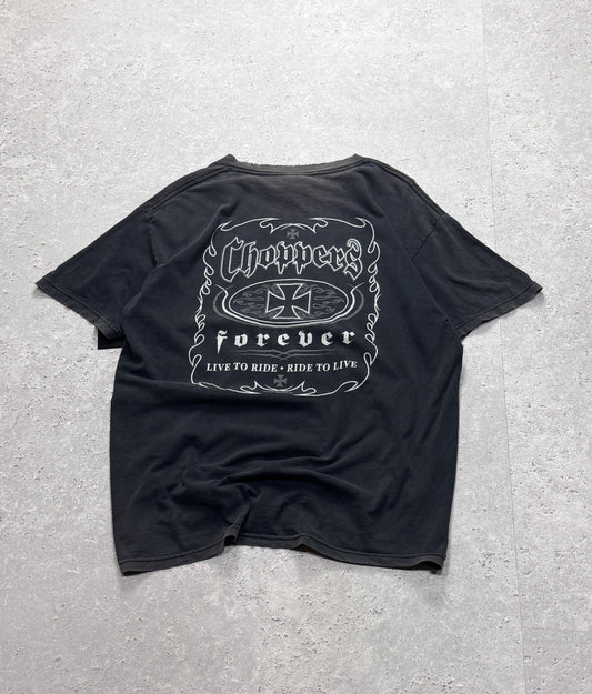 Vintage Faded Choppers Forever Motorcycle Tee (L)