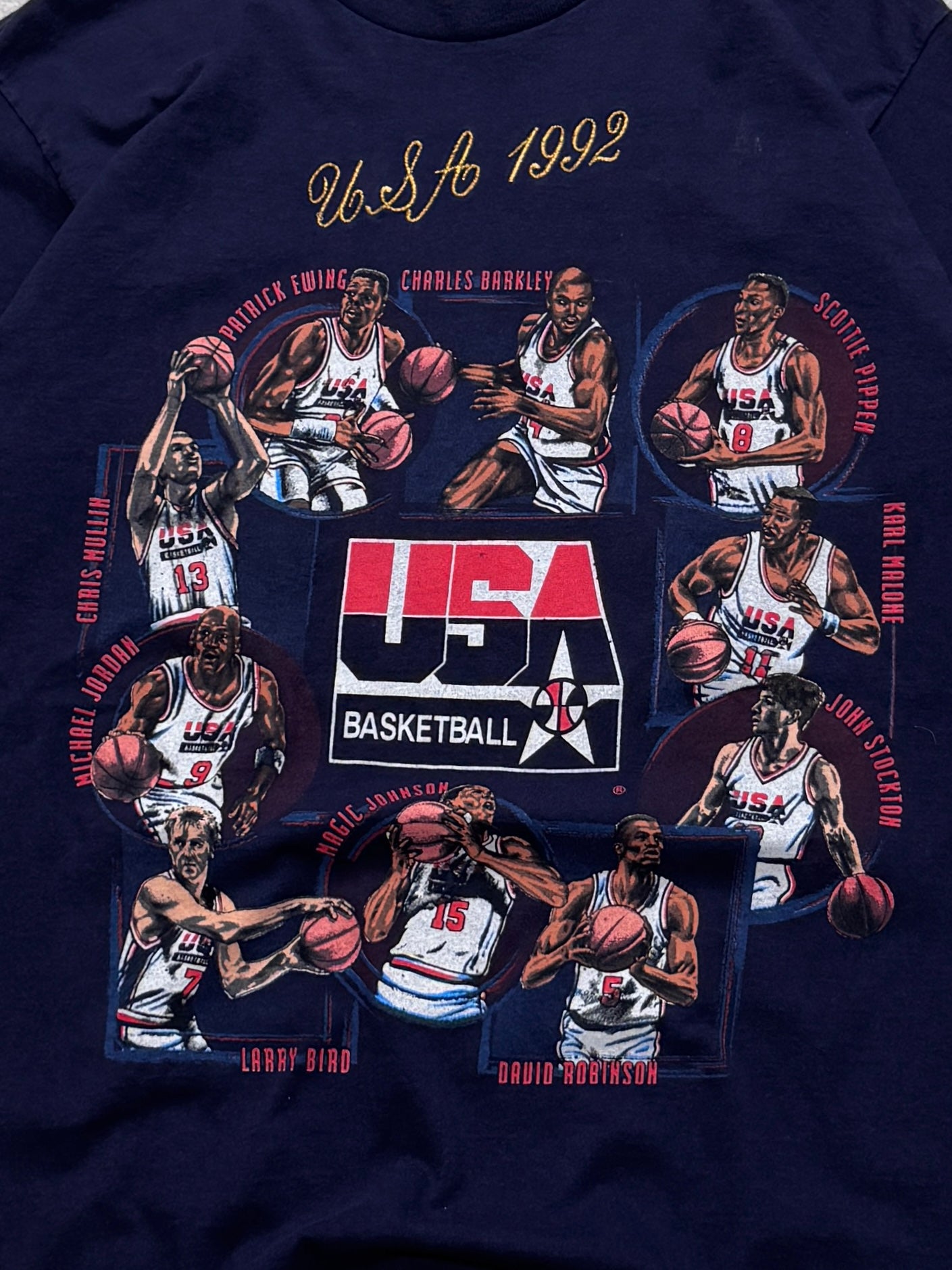 Vintage 1992 USA Dream Team Basketball Tee (L)