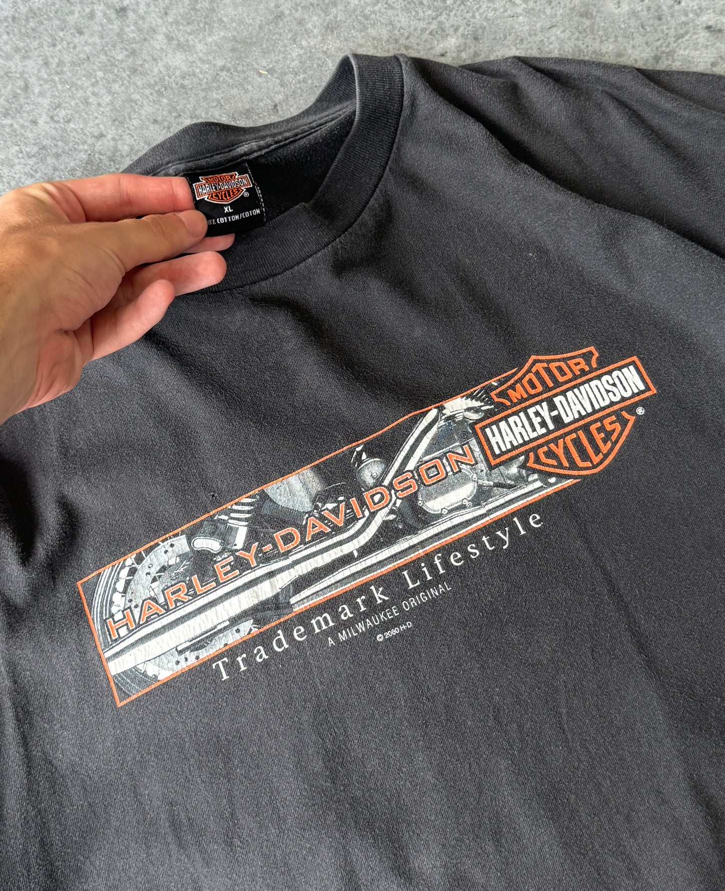 Vintage 00' Harley Davidson Graphic Tee (L)