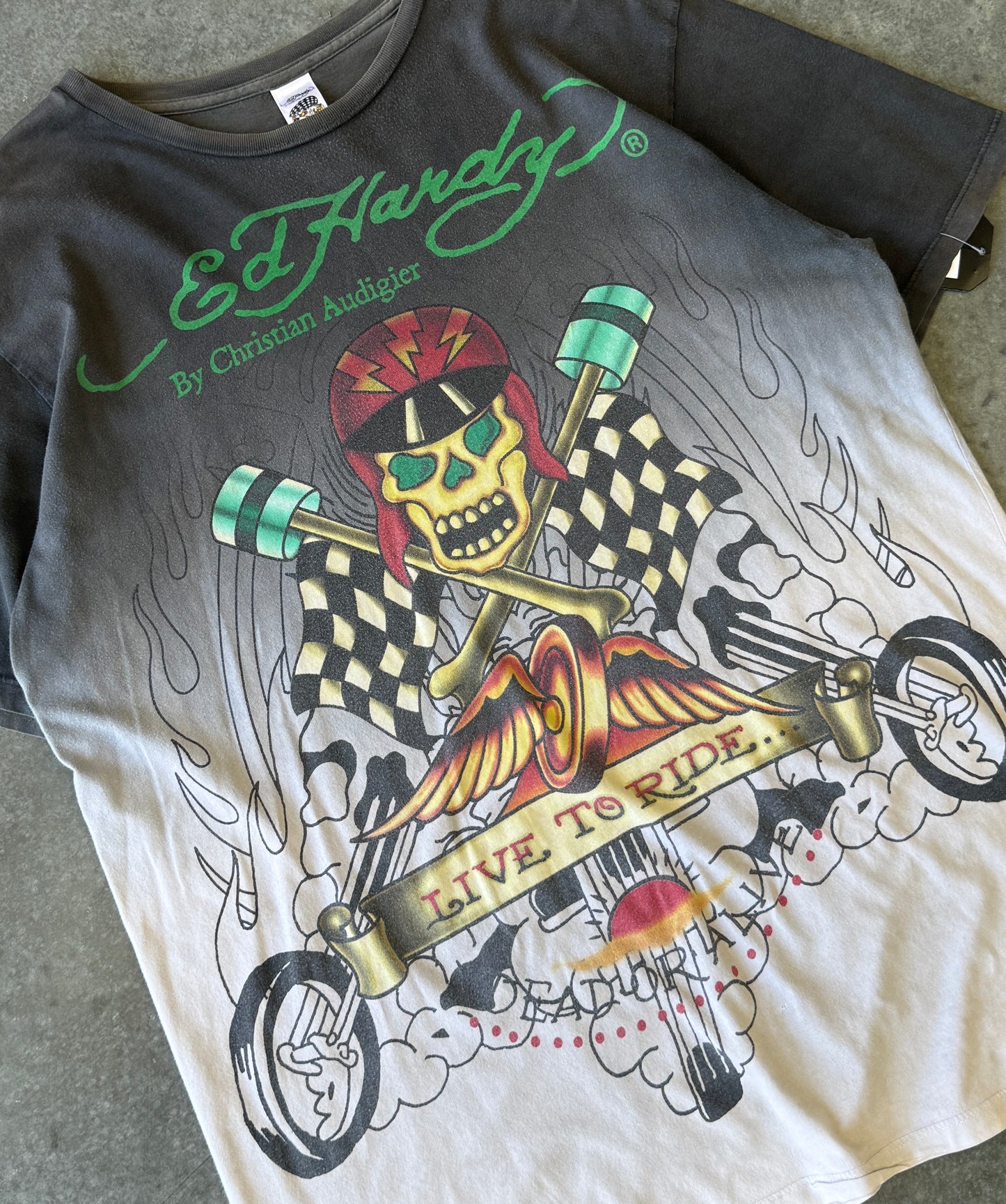 Vintage Ed Hardy Y2K AOP Tee (XL)