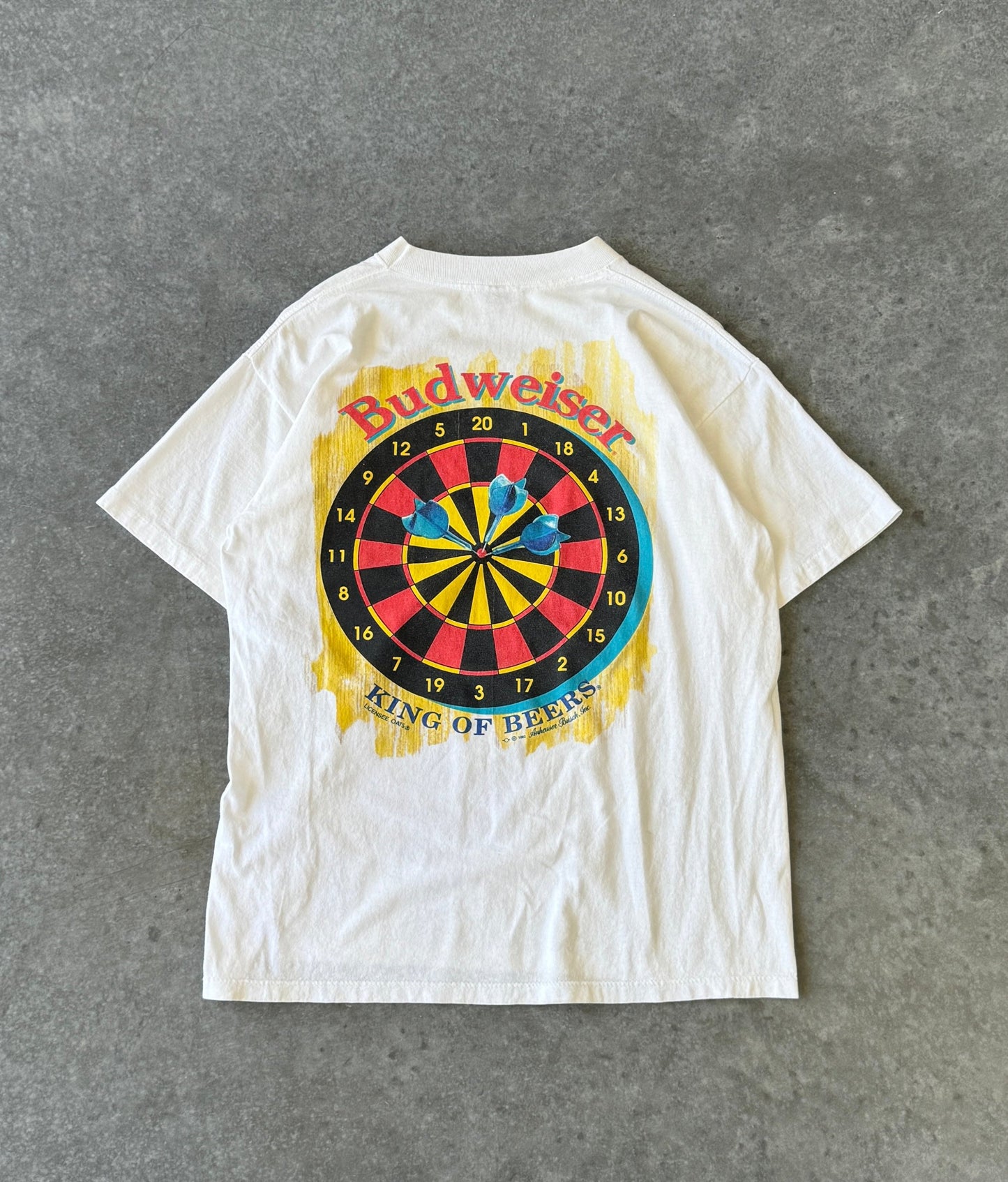 Vintage 90s Budweiser Dart Board Tee (L)