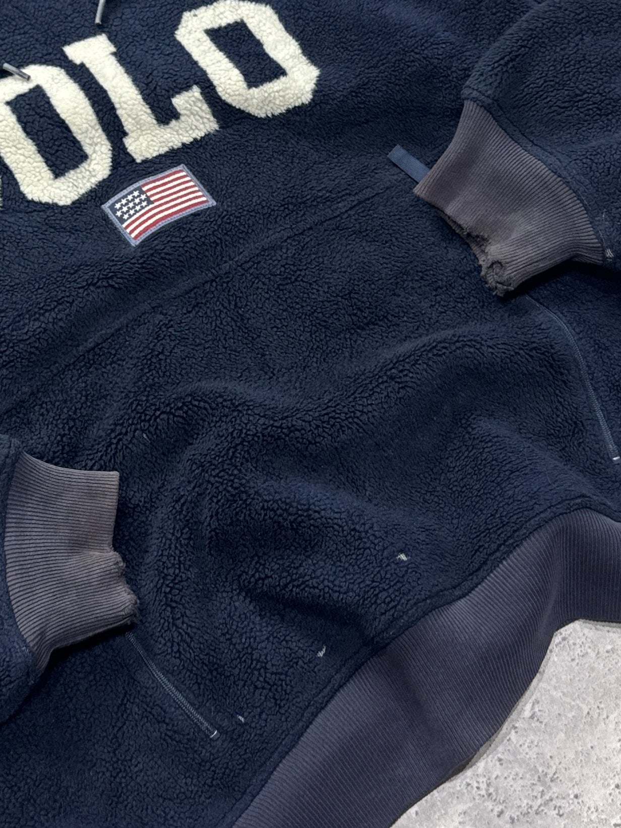 Vintage 90s Polo Sport Ralph Lauren Fleece Hoodie (L)