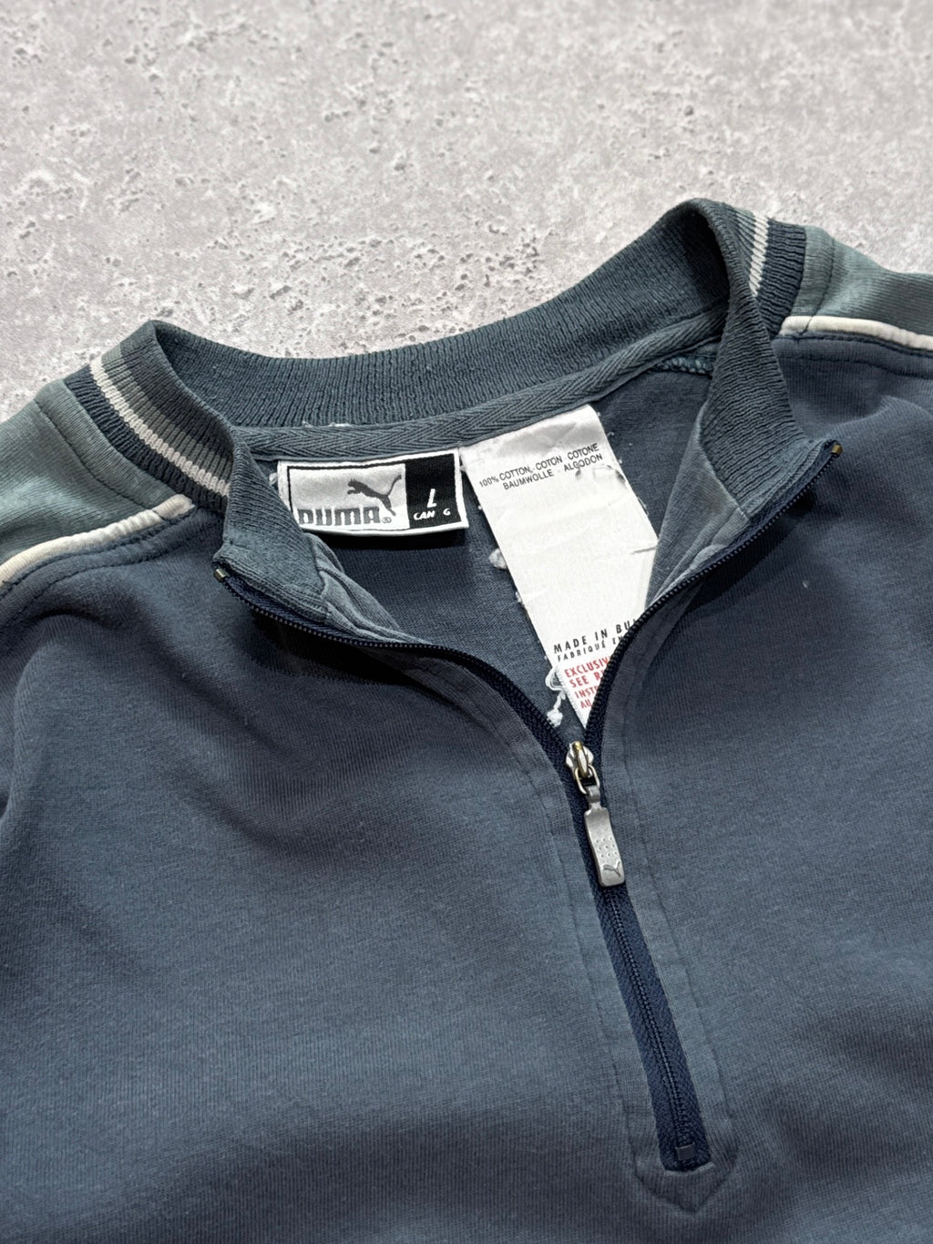 Vintage 2000s Puma Quarter Zip Tee (L)