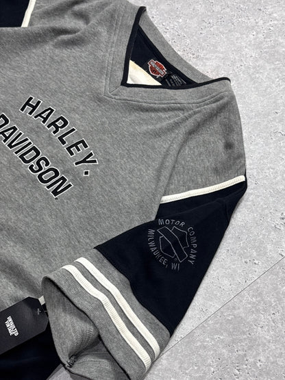 Vintage 2000s Harley Davidson Embroidered Jersey Tee (2XL)