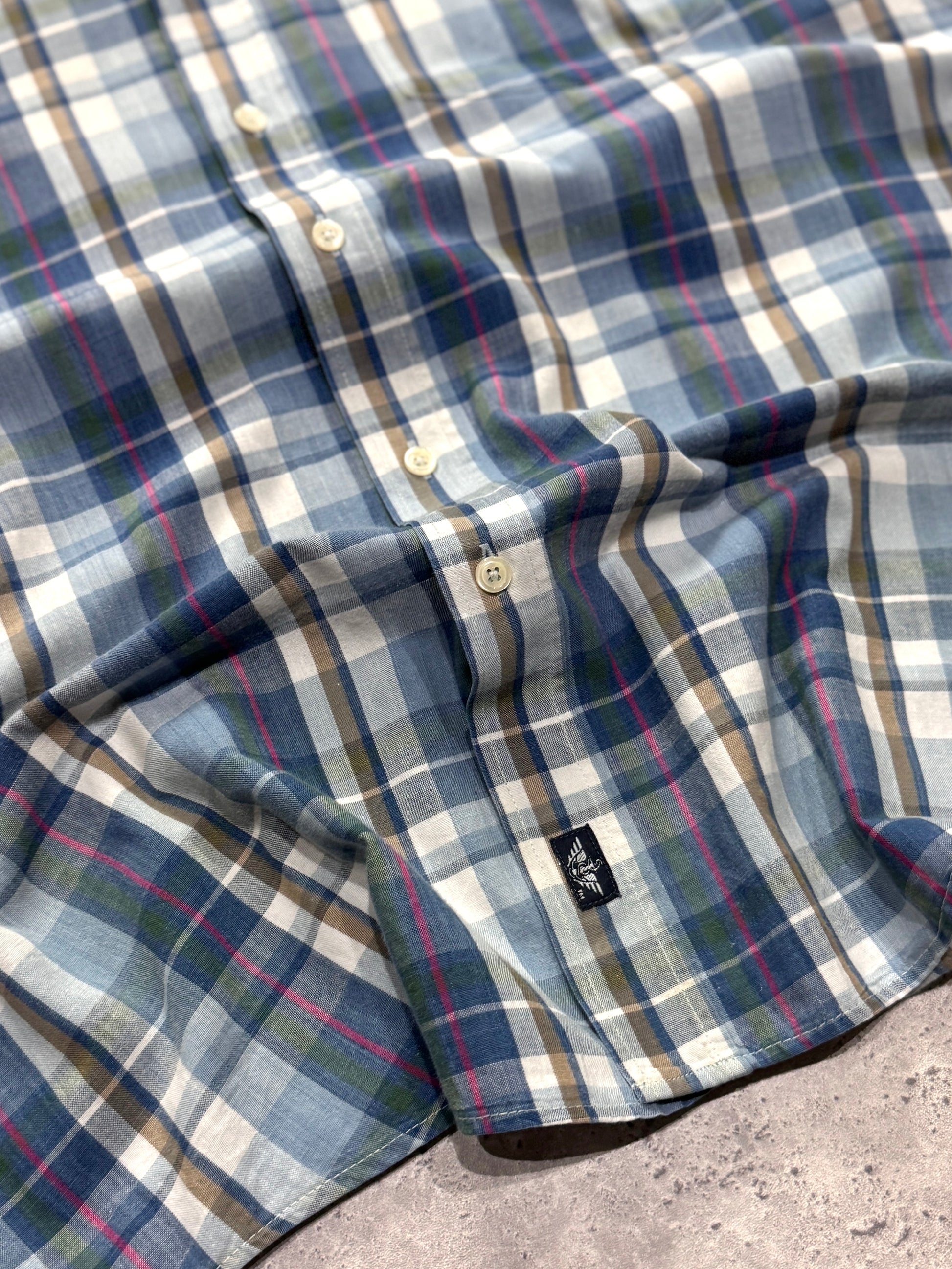Vintage 90s Plaid Button Up Shirt (2XL)