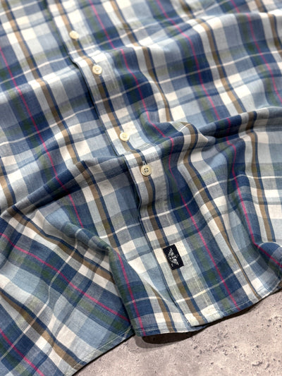 Vintage 90s Plaid Button Up Shirt (2XL)