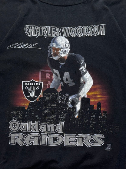 Vintage Oakland Raiders Charles Woodson NFL Player Tee (XL)