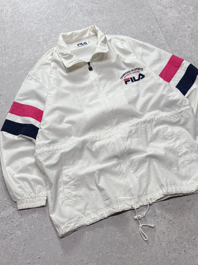Vintage 90s Fila Authentic Sports Windbreaker Jacket (XL)