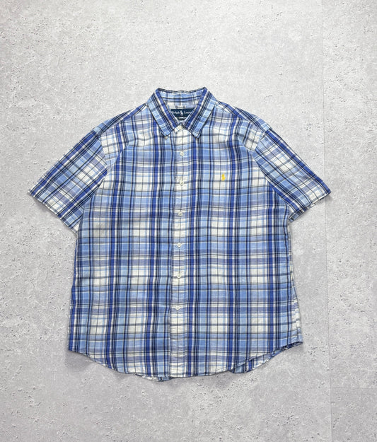Vintage Polo Ralph Lauren Linen Button Up Shirt (L)