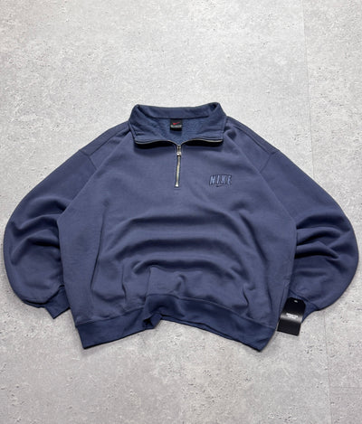 Vintage 2000s Nike Embroidered Quarter Zip Sweater (L)