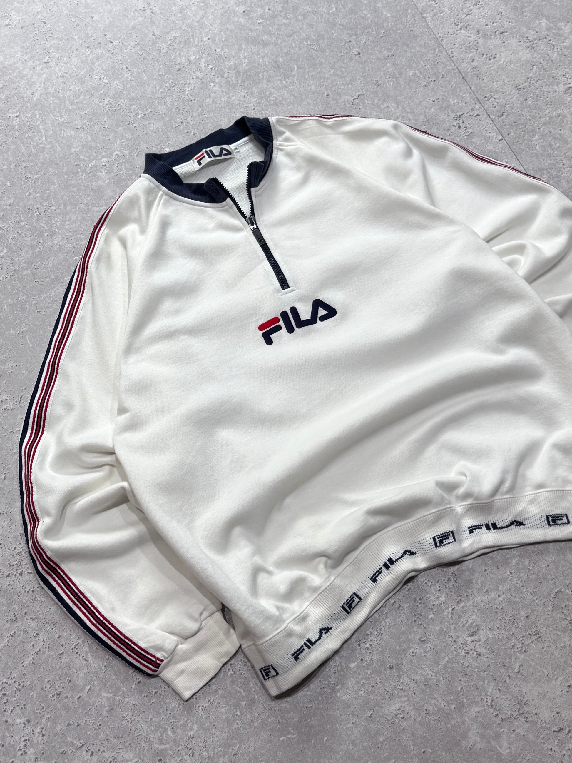 Vintage 90s Fila Quarter Zip Sweater (M)