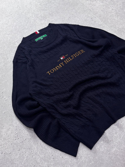 Vintage Tommy Hilfiger Embroidered Knitted Sweater (XL)