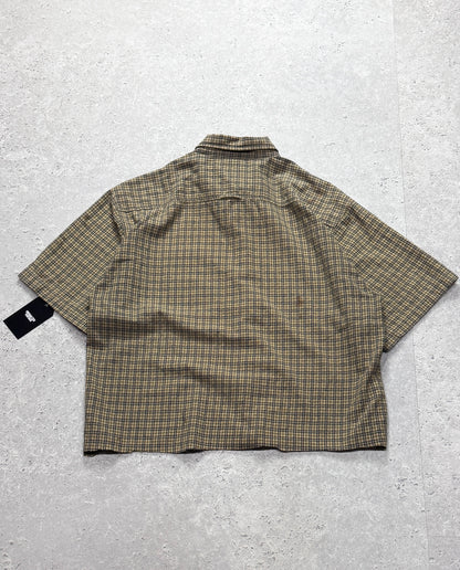 Vintage Nautica Cropped Button Up Shirt (XL)