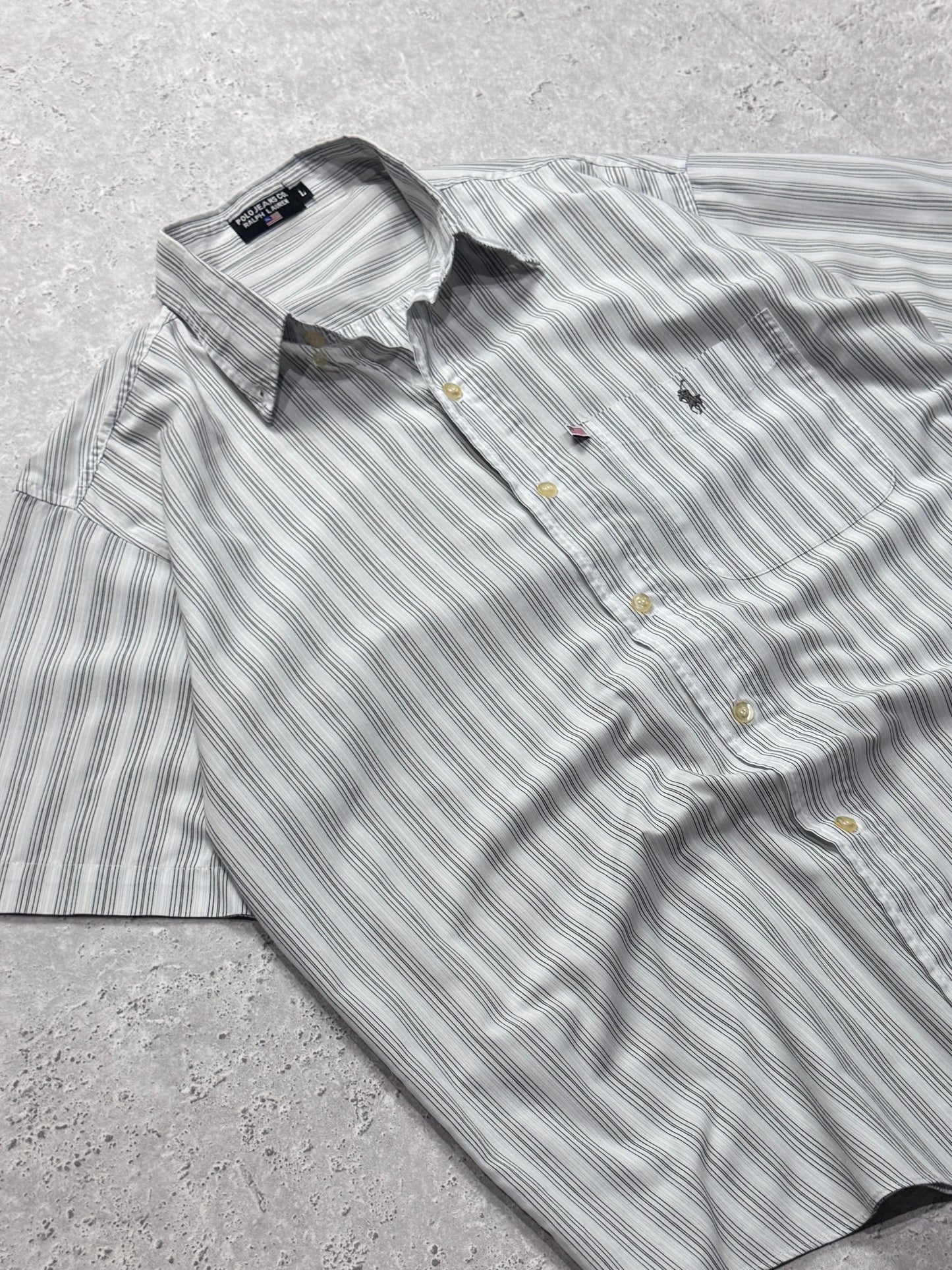 Vintage Polo Jeans Ralph Lauren Button Up Shirt (L)