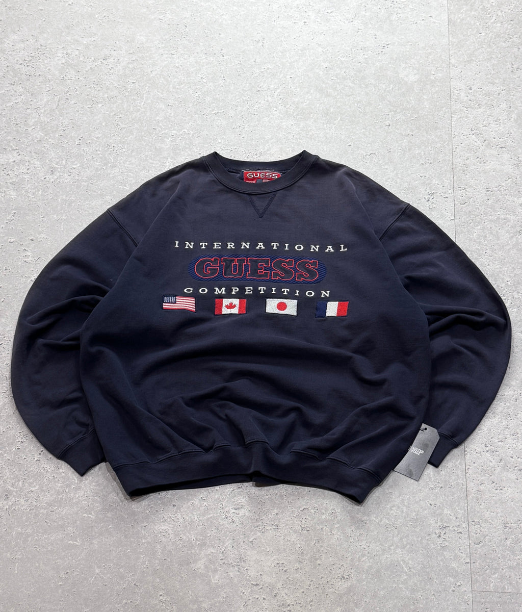 Vintage 90s Guess International Embroidered Sweater (L)