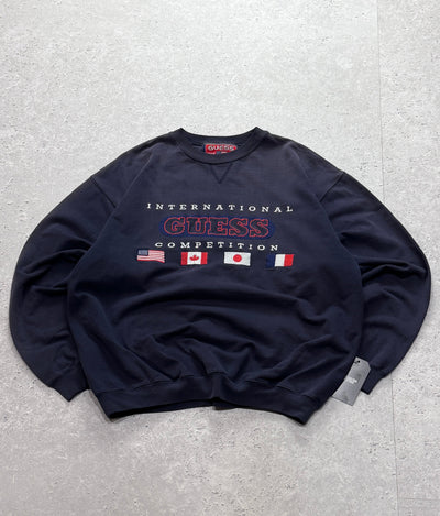 Vintage 90s Guess International Embroidered Sweater (L)