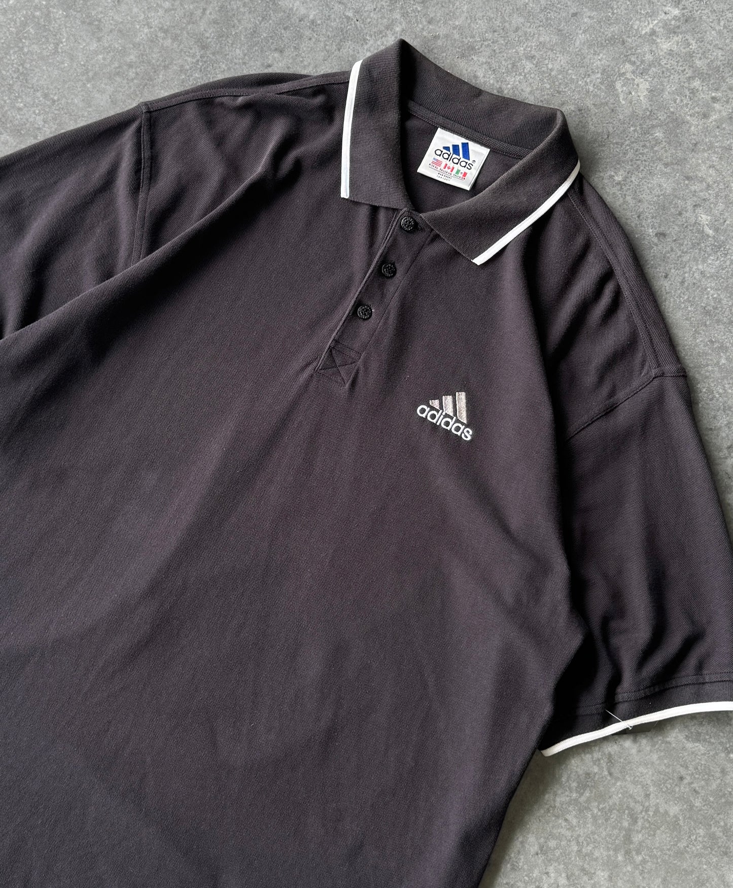 Vintage 90s Adidas Essential Polo Shirt (2XL)