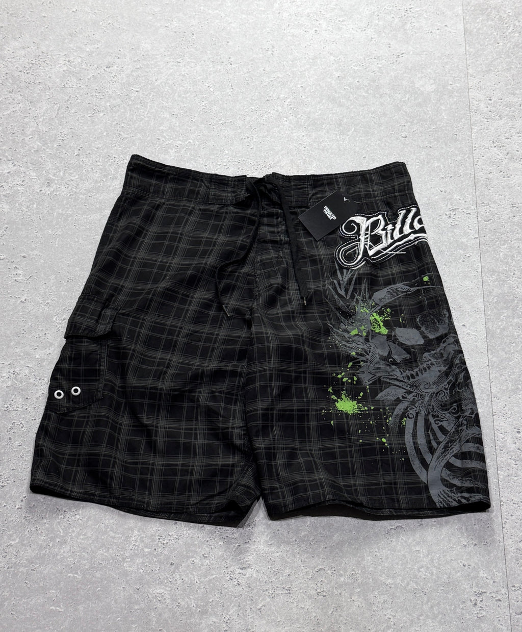 Vintage Y2K Billabong Plaid Boardshorts (36”)