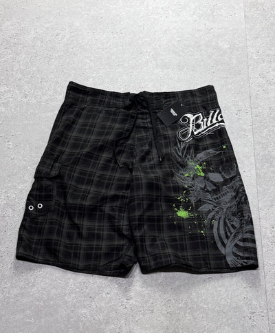 Vintage Y2K Billabong Plaid Boardshorts (36”)
