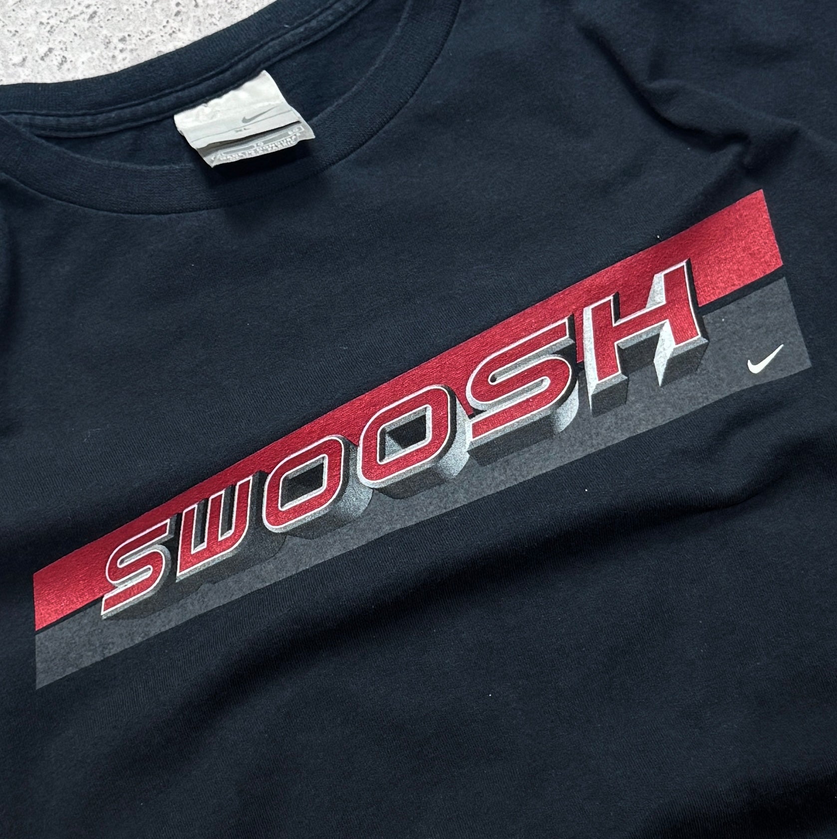 Vintage 2000s Nike Swoosh Long Sleeve Tee (XL)