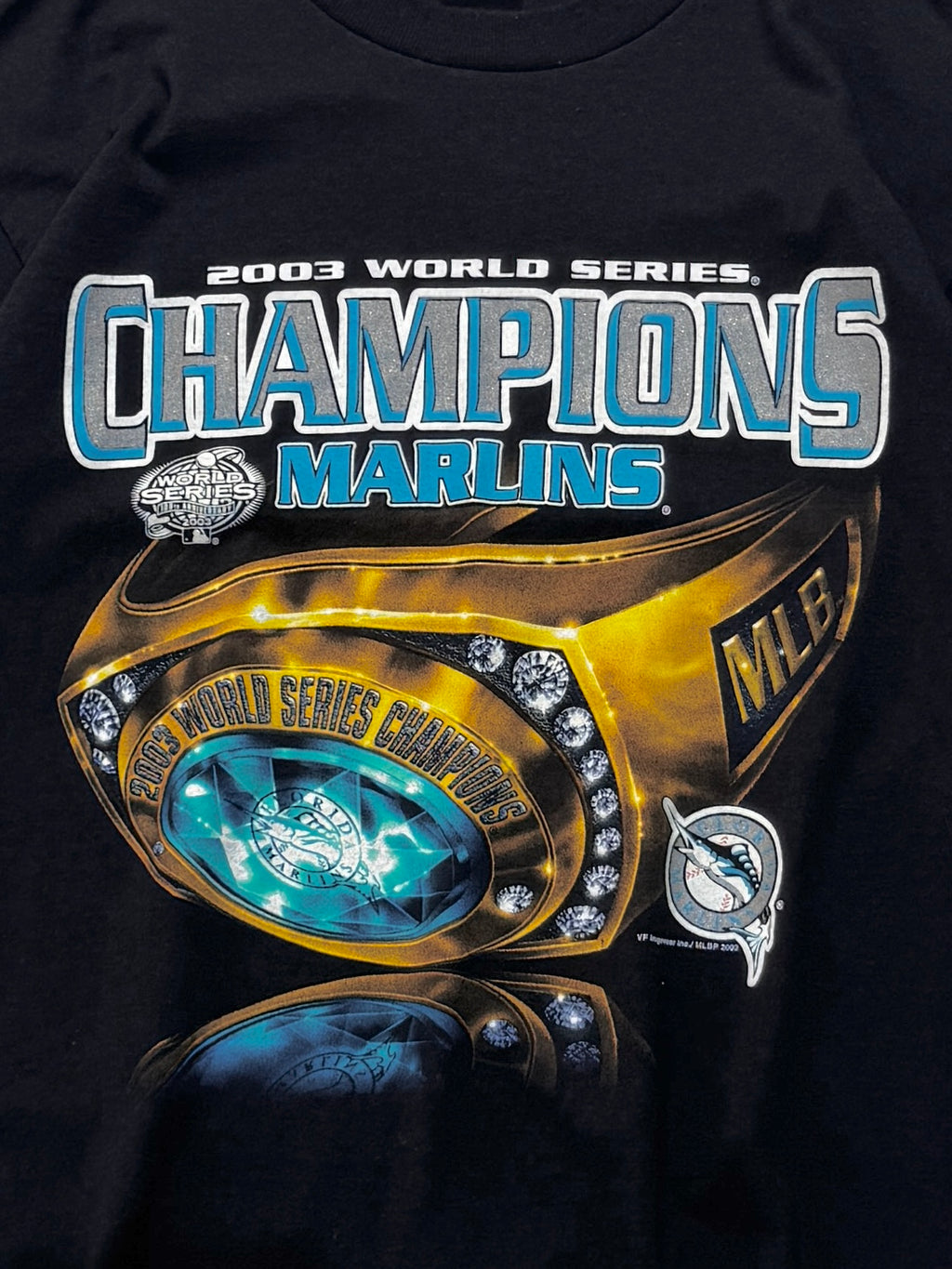 Vintage 2003 Florida Marlins MLB Championship Ring Tee (M)