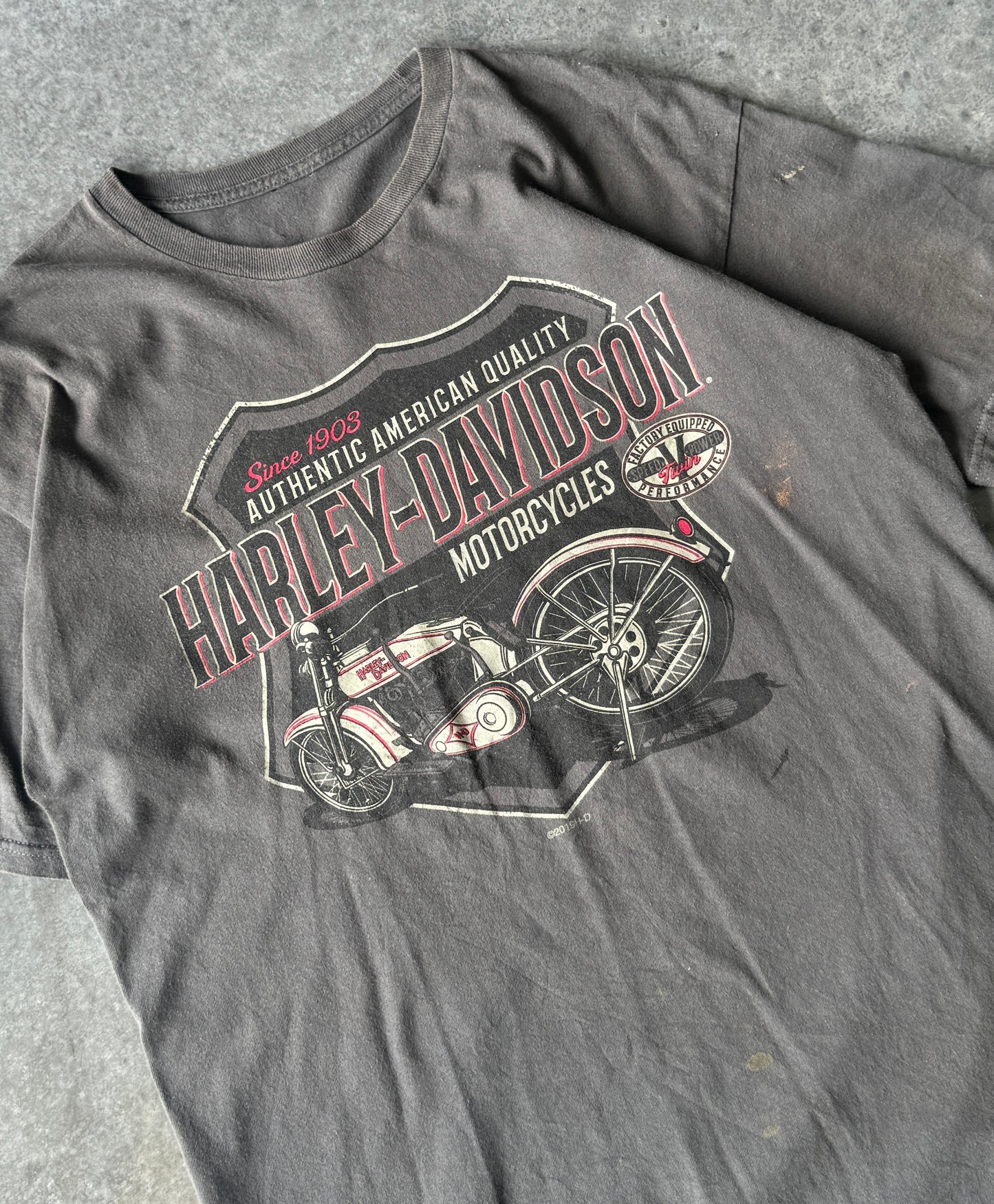 Vintage 00s Harley Davidson Graphic Tee (L)