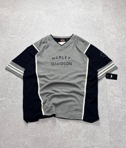 Vintage 2000s Harley Davidson Embroidered Jersey Tee (2XL)
