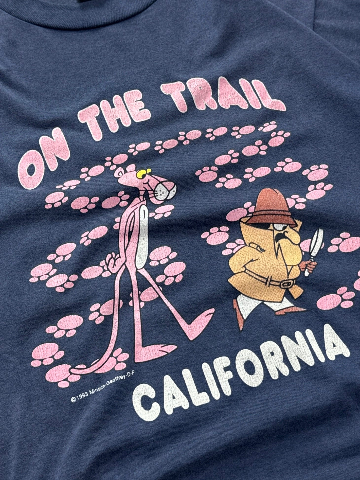 Vintage 1993 Pink Panther & Detective Cartoon Tee (M)