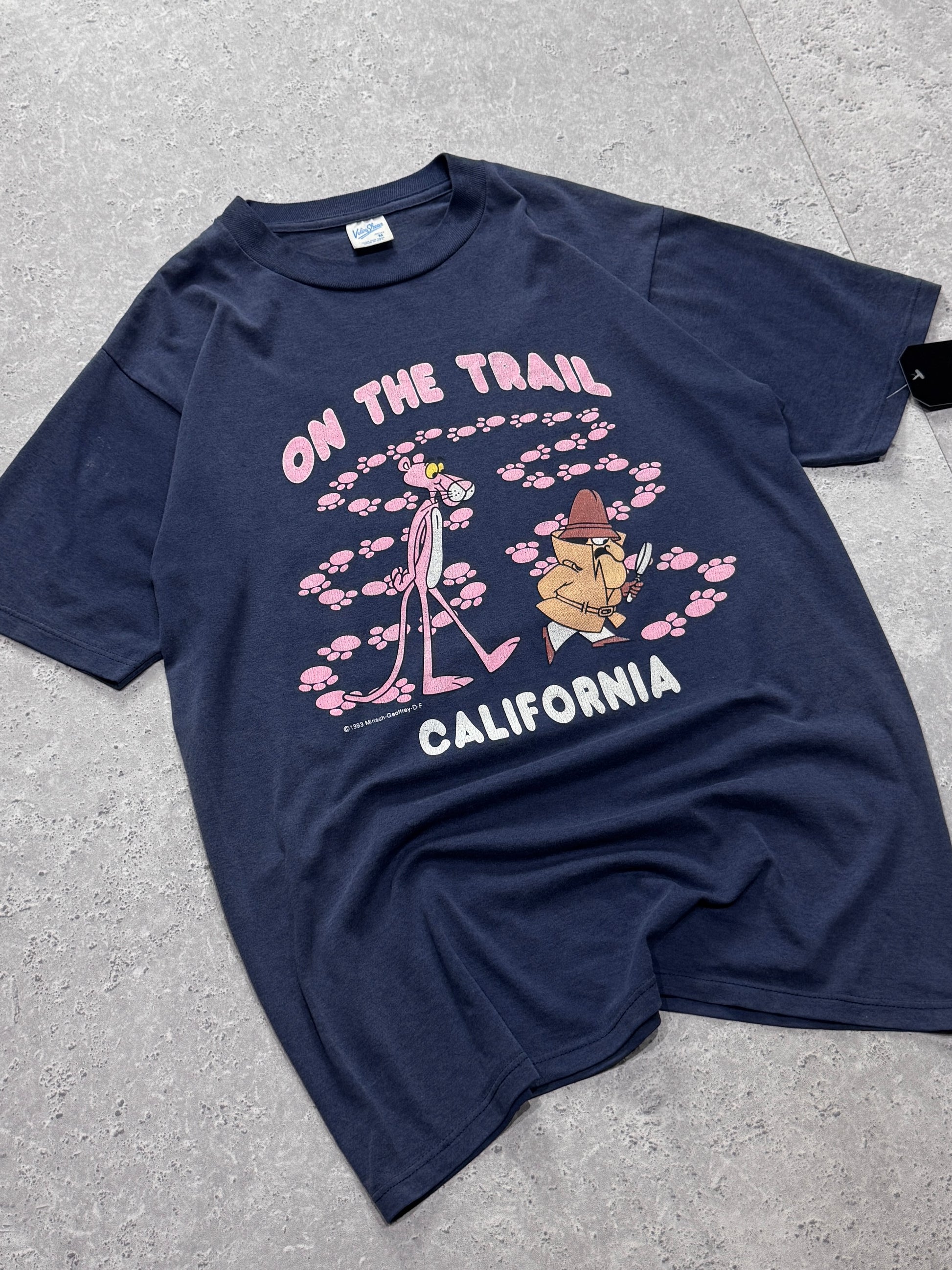 Vintage 1993 Pink Panther & Detective Cartoon Tee (M)