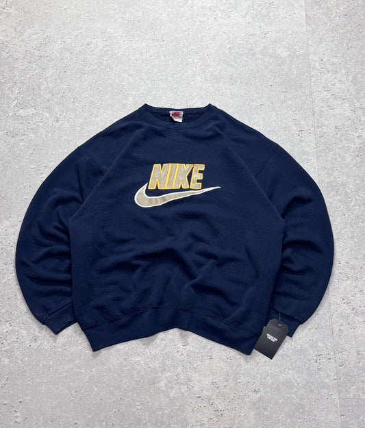 Vintage 90s Nike Embroidered Spellout Sweater (XL)