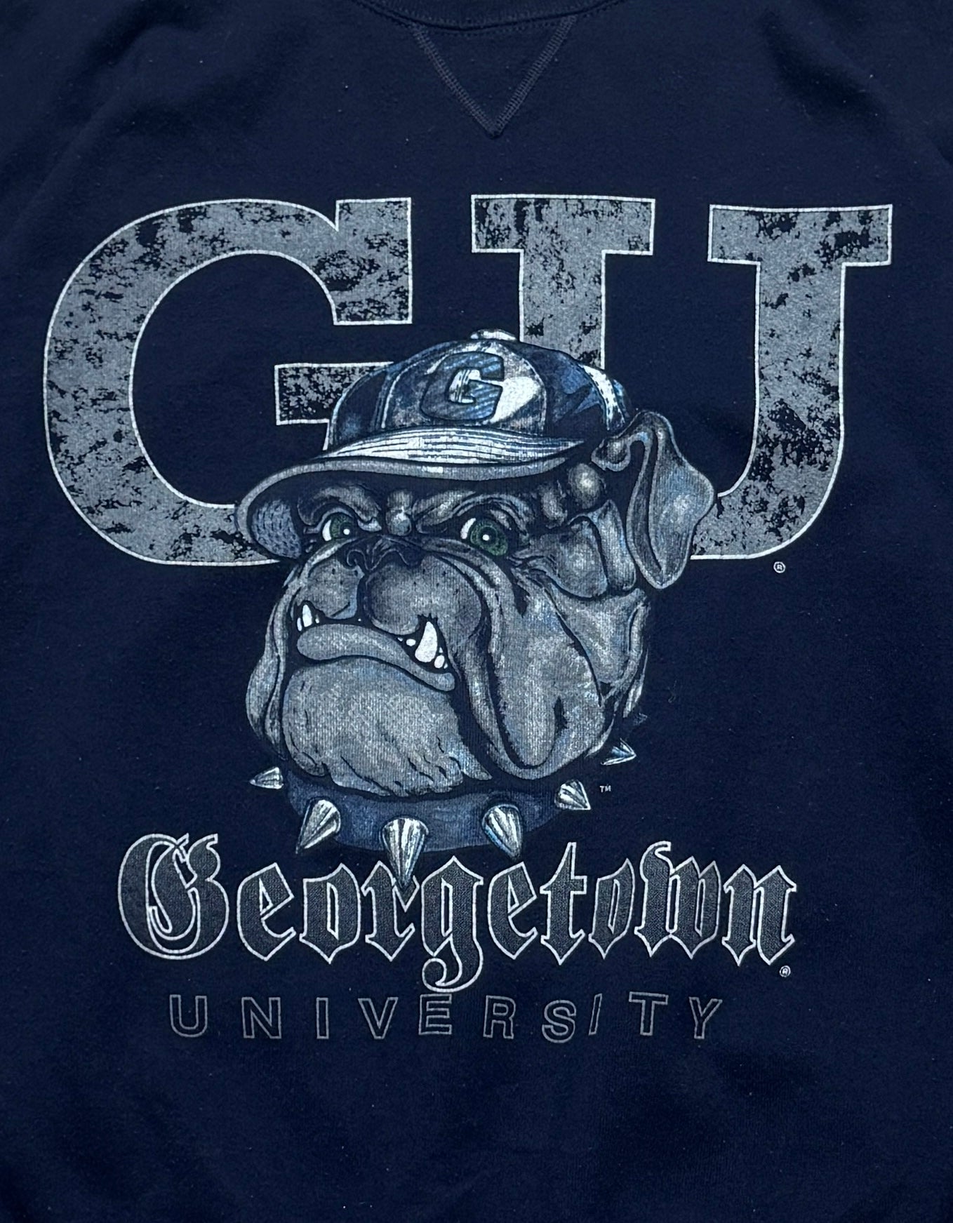 Vintage Georgetown Hoyas University Mascot Sweater (XL)
