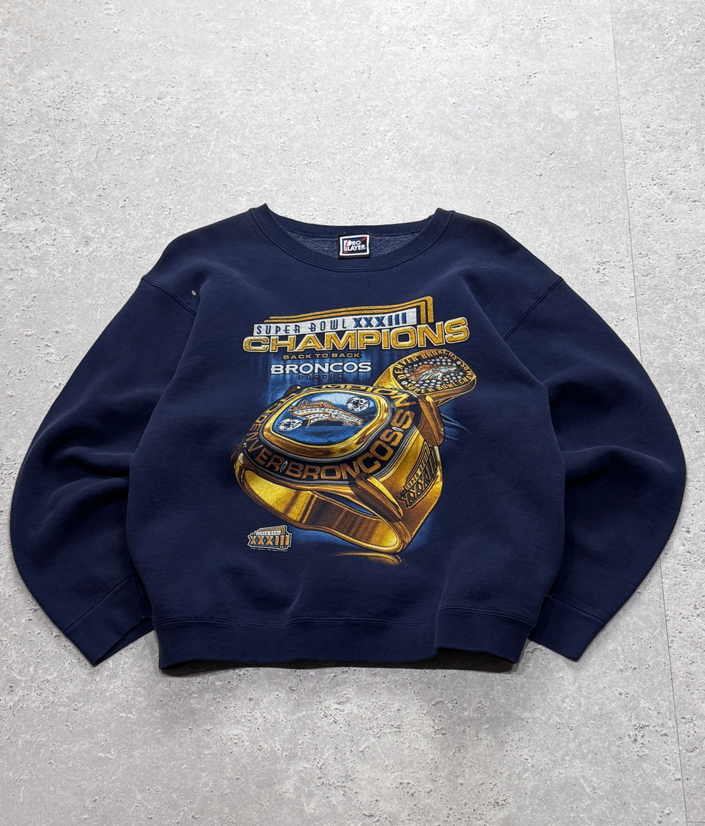 Vintage 90s Denver Broncos NFL Superbowl Rings Sweater (M)