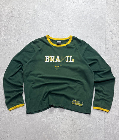 Vintage Nike X Brasil Embroidered Long Sleeve Tee (L)